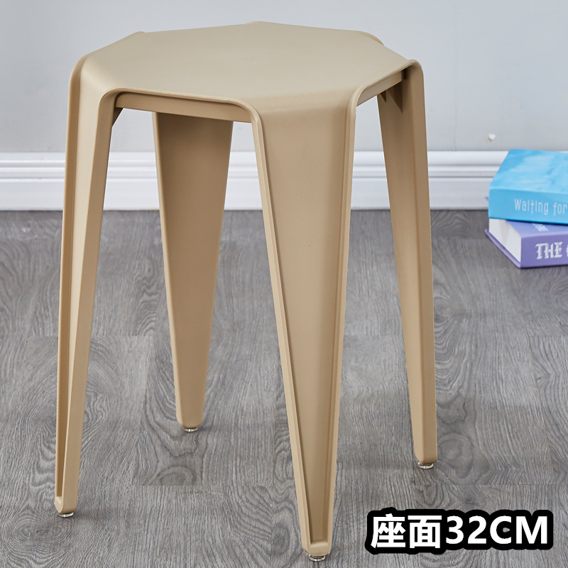 카키색 풀 플라스틱 사각 스툴 시트 32CM ⚑