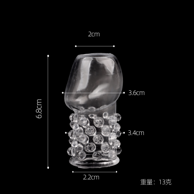 Spiked Textured Locking Condom Sleeve, TPE Reusable Extender, Fire Dragon Design — detail image 1
