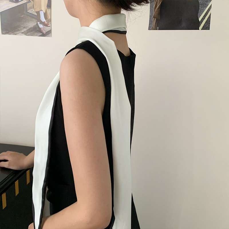 斜角长条丝巾女装饰领巾系脖春秋2025新款高级感时尚飘带百搭批发|undefined