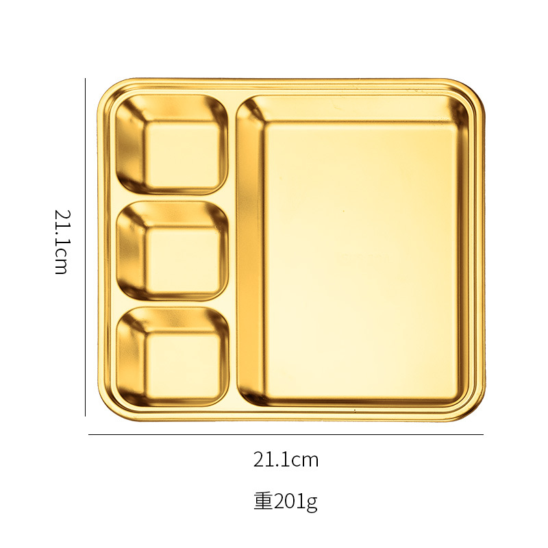 304 plato de acero inoxidable estilo coreano creativo de salsa de barbacoa plato multipropósito de bocadillos plato de comedor de partición de buffet