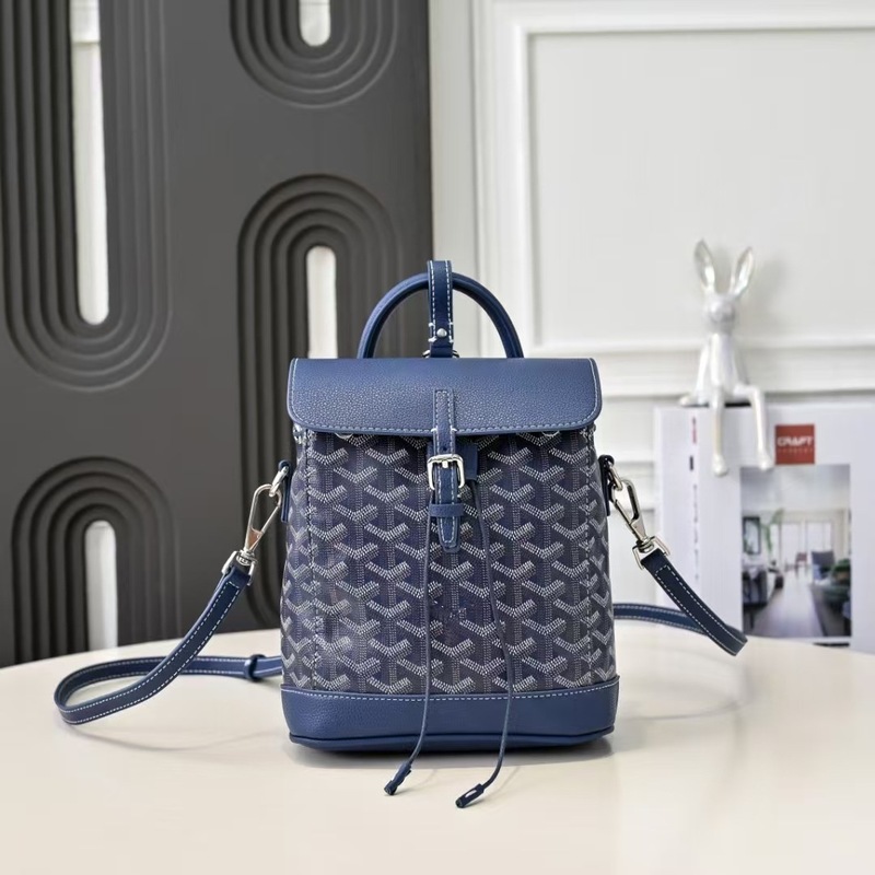 原厂狗牙Goyard Alpin迷你双肩背包翻盖mini手提单肩斜挎包背包|undefined
