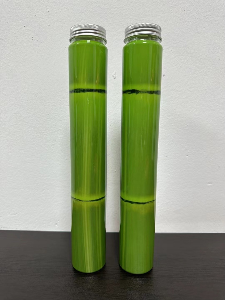 竹节瓶光棍瓶一次性塑料饮料瓶果汁瓶细长款奶茶瓶网红熊猫抱竹瓶