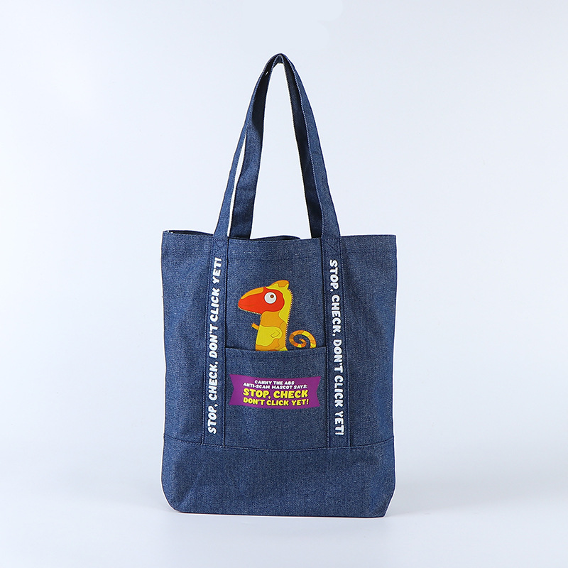 Bolsa de Lona Estilo Coreano, Personalizable con Logotipo, Bolsa de Hombro, Moderna, Simple, para Chicas