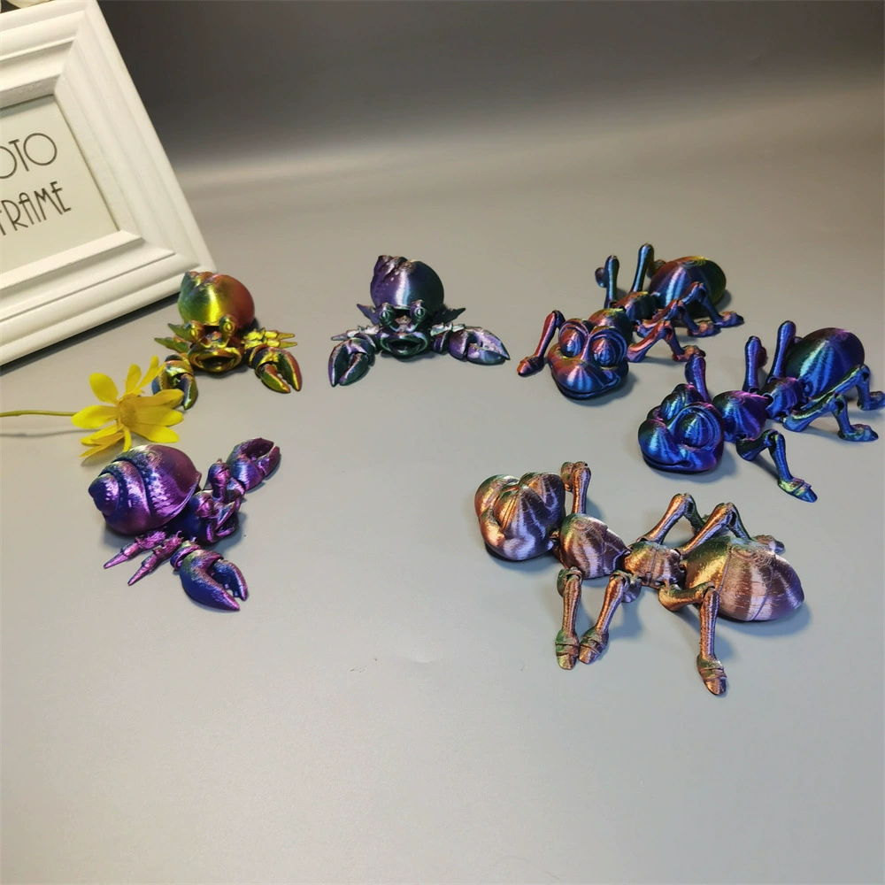 Специальное предложение: Новые трансграничные игрушки — 3D-печатные фигурки животных (муравьи, лягушки, морские крабы), декоративные куклы для уличных торговцев