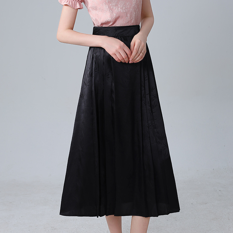 Guofeng trajes de mujeres 2024 nuevo verano de manga corta vintage blusa de botón de moda camisa de aire extranjero falda de dos piezas