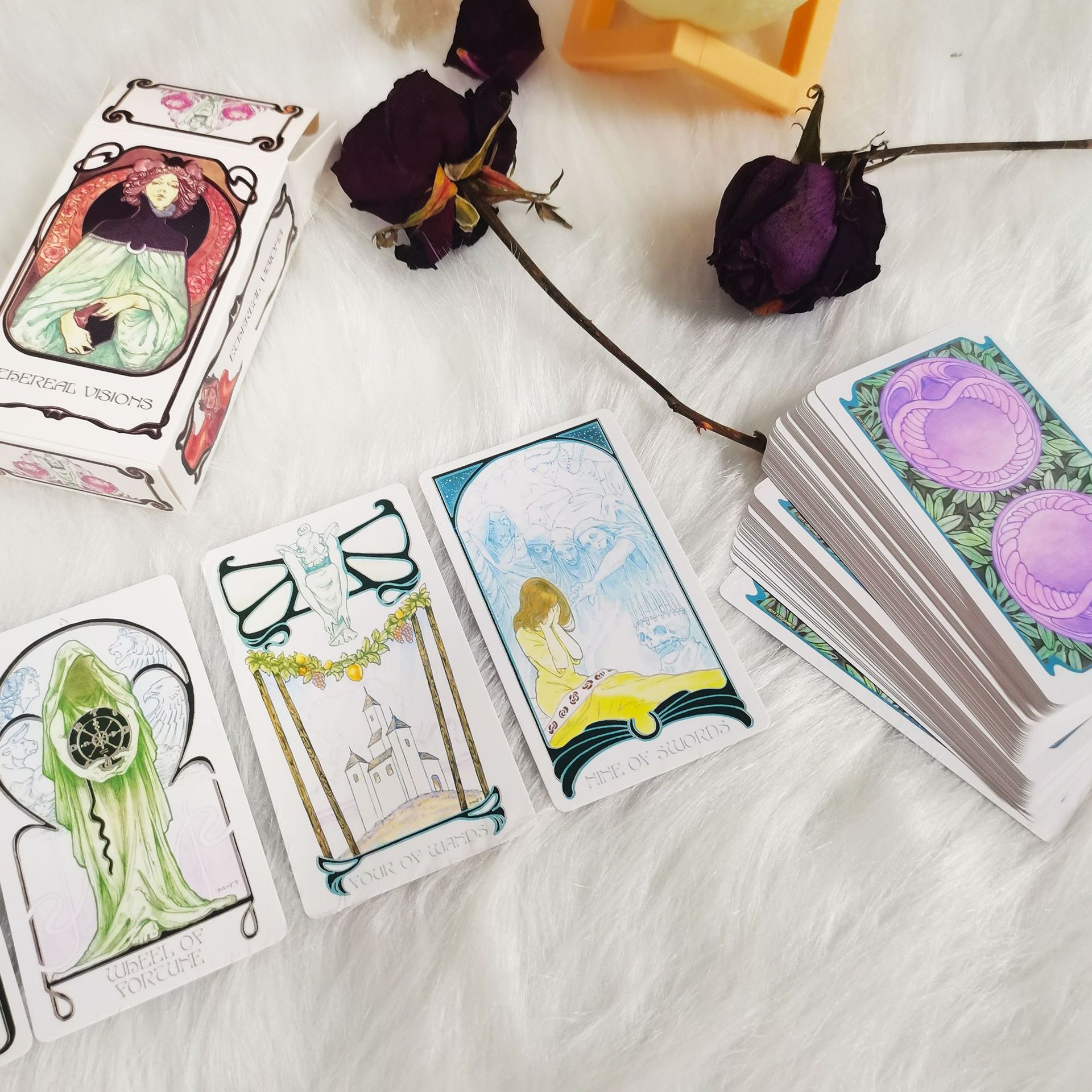 缥缈塔罗牌Ethereal Visions Illuminated Tarot 虚幻塔罗牌扑克-阿里巴巴
