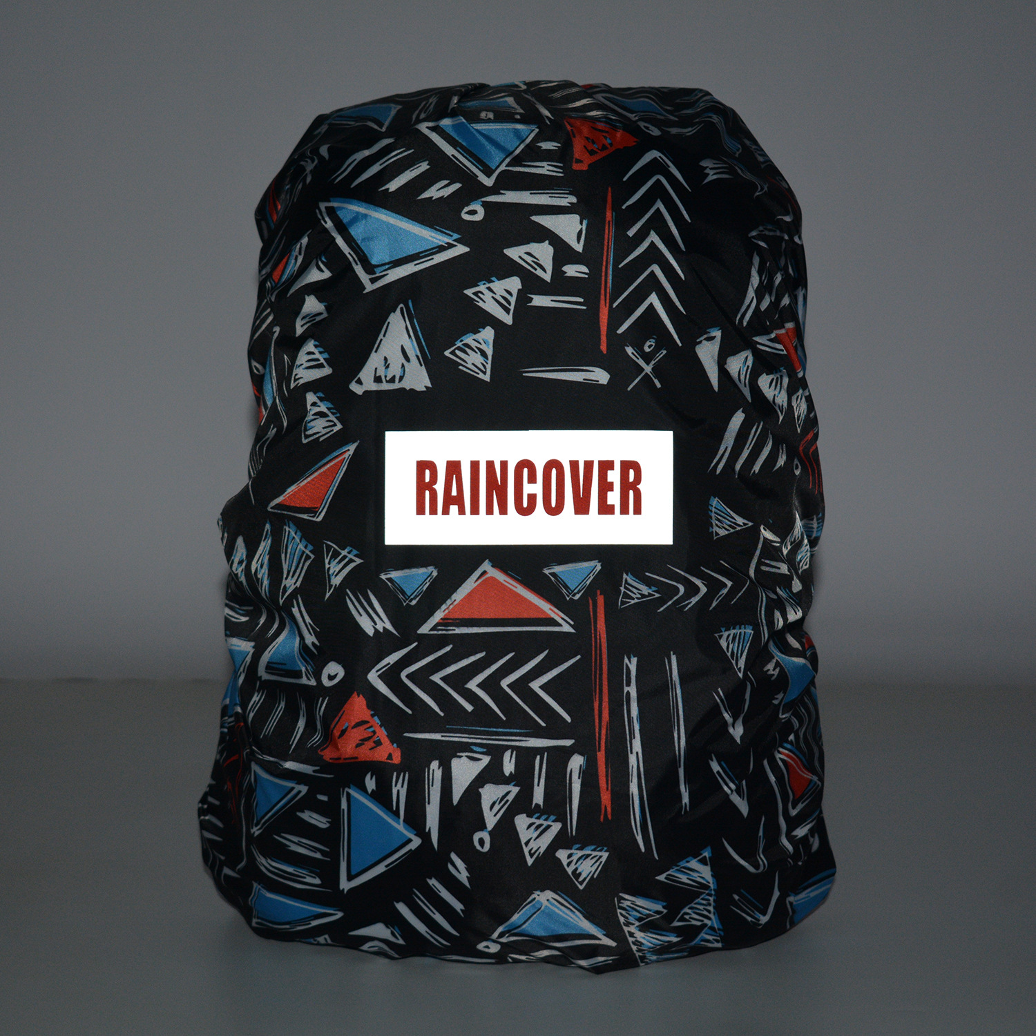 跨境专供反光书包罩防雨罩满版数码印花背包防雨罩防水套防尘罩