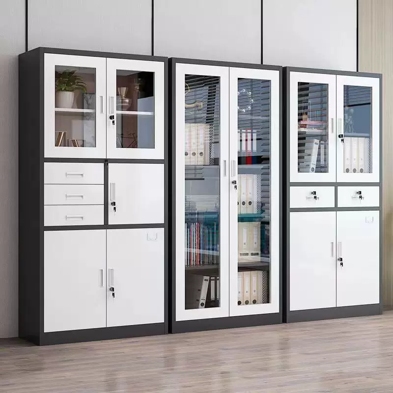 文件柜钢制办公室资料柜档案置物柜带锁储物柜收纳铁皮柜防火设计