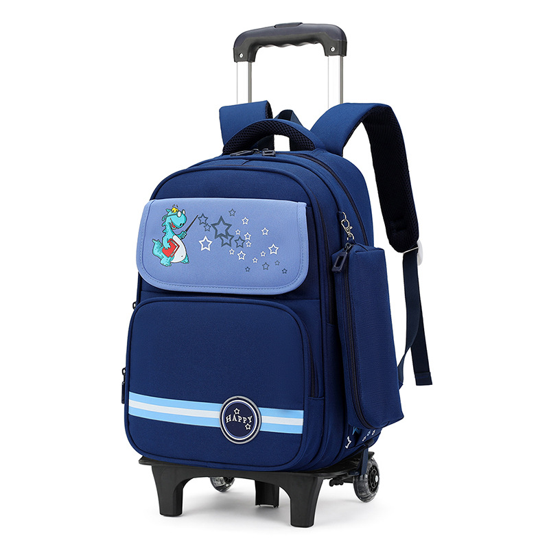 Natural Fish nuevo grado 2 a 6 escalera escalada carro mochila Junior High School niños gran capacidad desmontable entrega de una sola pieza