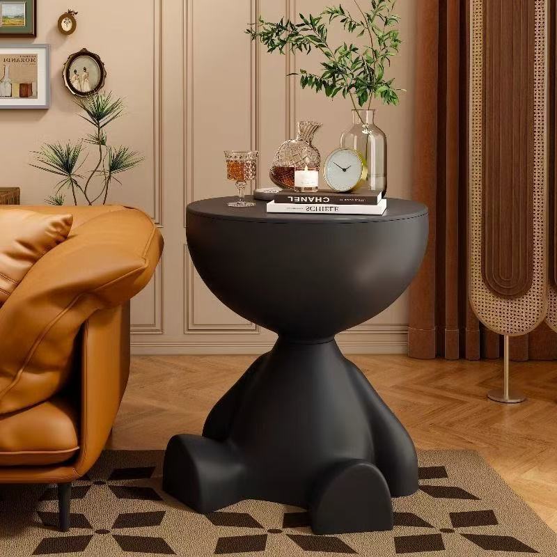 Cream Style Creative Flat-Top Coffee Table for Small-Sized Sofa Side Table Light Luxury Cartoon Plastic Ornaments