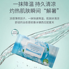 Cool, refreshing and refreshing mint wipes to prevent drowsiness while driving, 40 pieces of toning, antiperspirant and cooling wipes