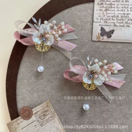 仿真花;婚礼胸花;仿真枝叶和树