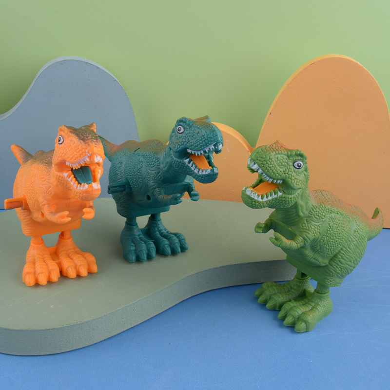 Dibujos animados de los niños saltando en la cadena Tyrannosaurus Rex nostálgico pequeño juguete reloj dinosaurio kindergarten Premio puesto al por mayor