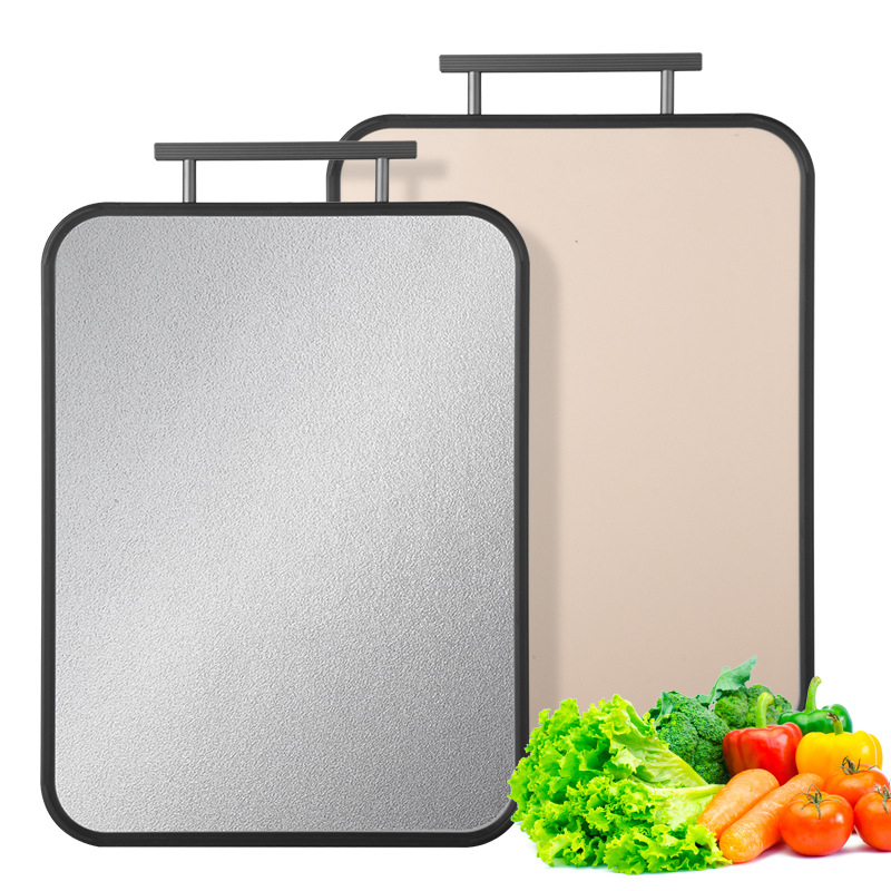 Tabla de cortar de titanio puro transfronteriza, antibacteriana y antimoho, tabla de cortar frutas para el hogar, panel de cocina de doble cara, tabla de cortar de titanio.