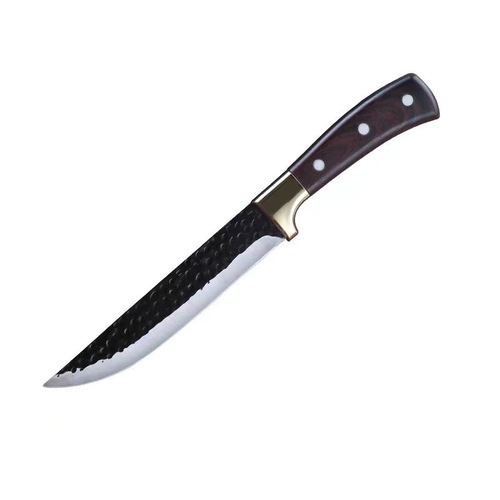 Hand-forged sharp bone-splitting knife, lamb slaughter and cutting knife, sharp blade, stainless steel, fast meat-cutting, special knife for killing pigs