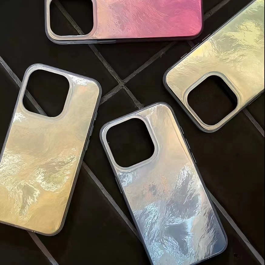 Patrón plisado de sentido avanzado Apple 15promax doble gradiente Apple 15 creativo 14pro funda para teléfono móvil para 13P