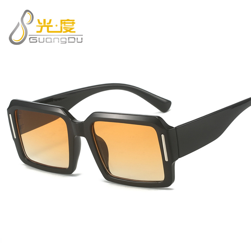 Sunglasses Square Frame Retro Style For Men Fashionable Design_voghion.com