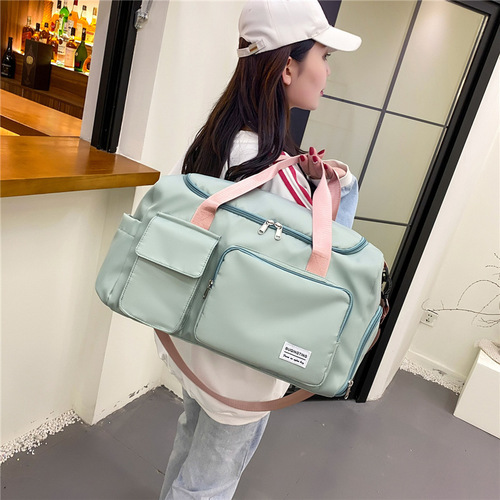  New Travel Bag Oxford Cloth Handbag with Shoe Compartment Large Capacity Wet and Dry Separation Fitness Bag Yoga Bag