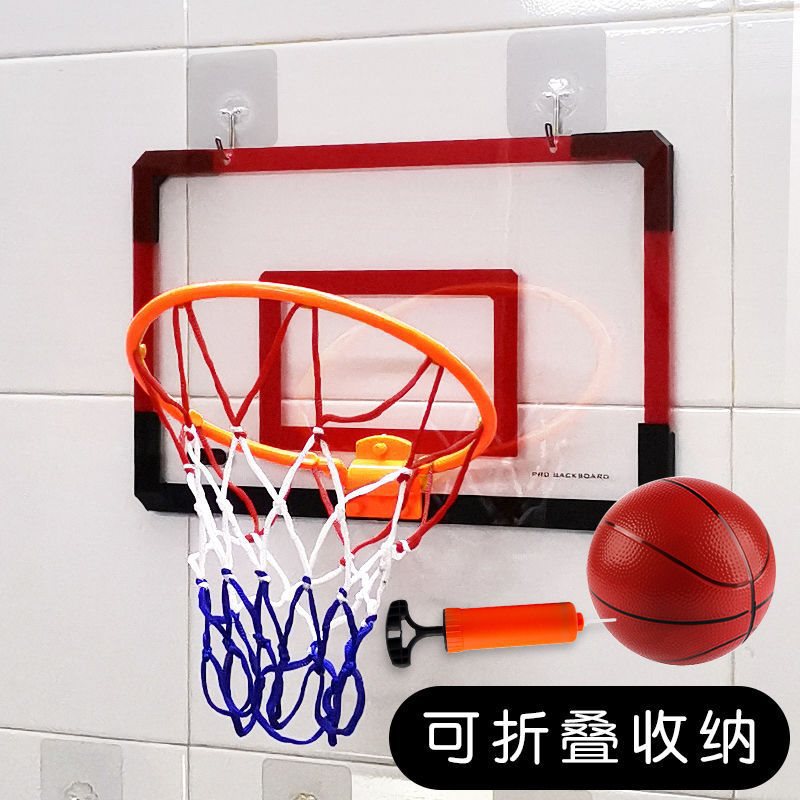 可折叠家用篮球框免打孔投篮架壁挂式儿童篮筐家庭篮板婴幼儿篮球