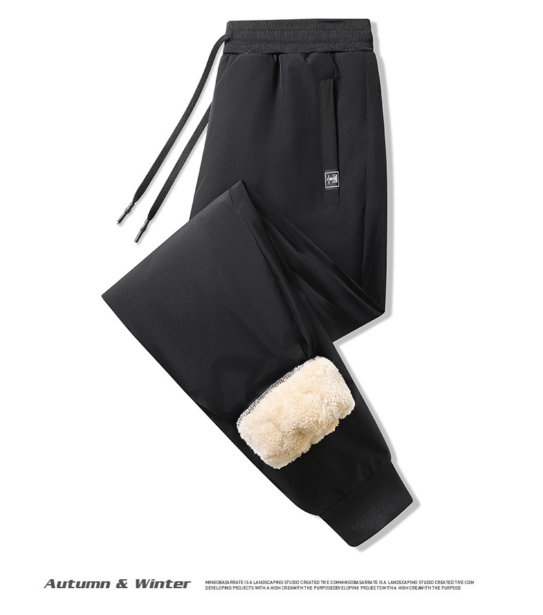 Plush men's fashion in winter, thickened windproof waterproof lamb wool oversized sports and casual for men, warm cotton_voghion.com