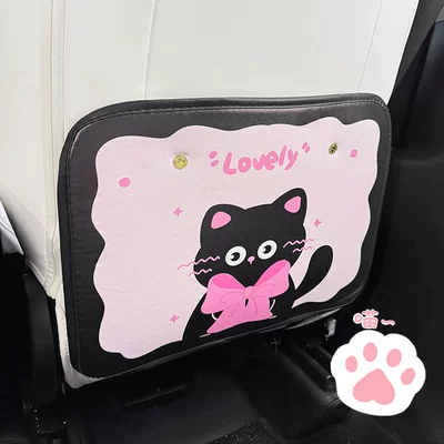 Cat Cartoon Cute Car Seat: Chair back anti-kick pad