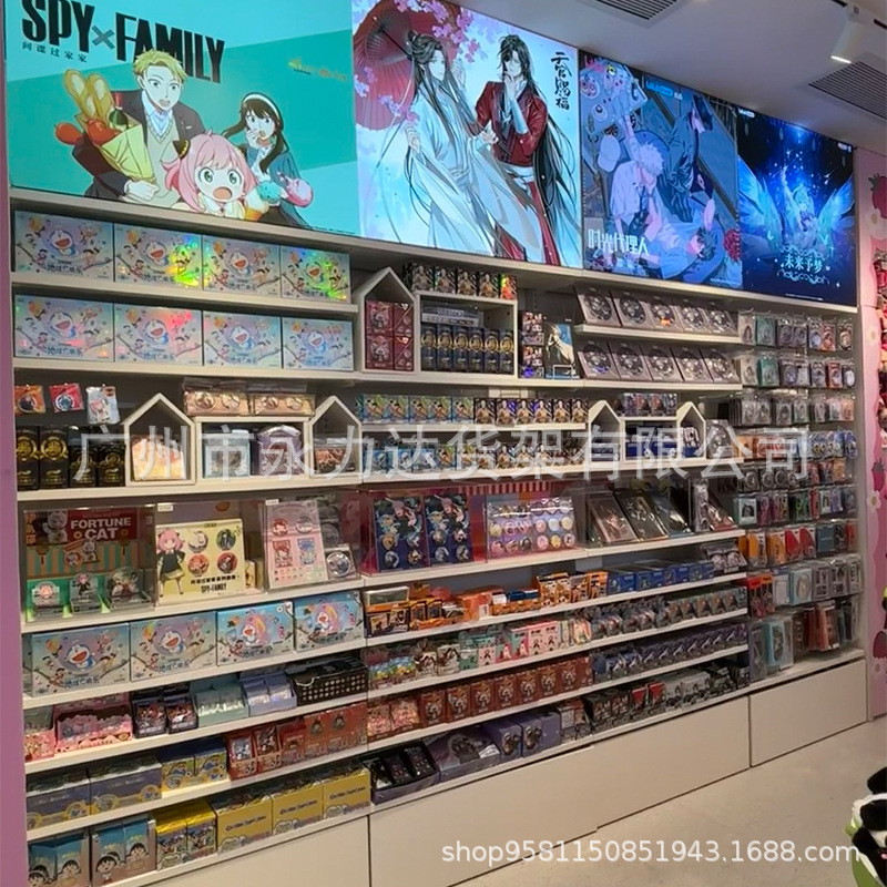 供应潮玩谷子店展架 动漫游戏手办模型陈列架 二次元文创动画货架
