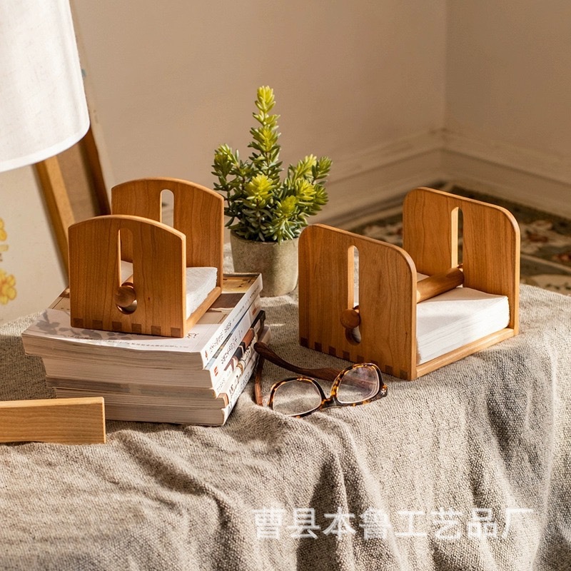 Sala de estar, casa de familia, hotel, restaurante, caja de dibujo, soporte para toallas de papel elevador de madera maciza, soporte para servilletas de estilo nórdico, soporte para papel