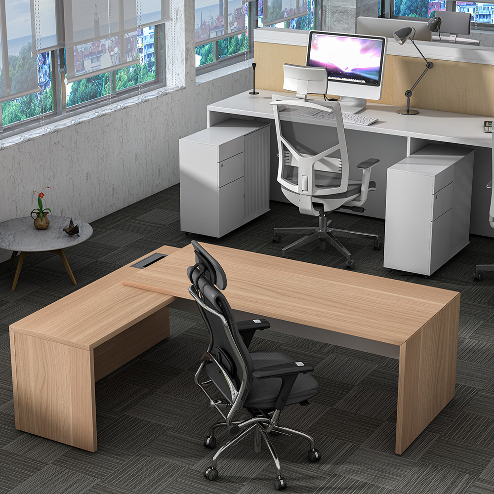 Mesa de oficina del jefe moderno, mesa de gerente de oficina simple, fábrica de muebles de oficina directa, mesa de jefe