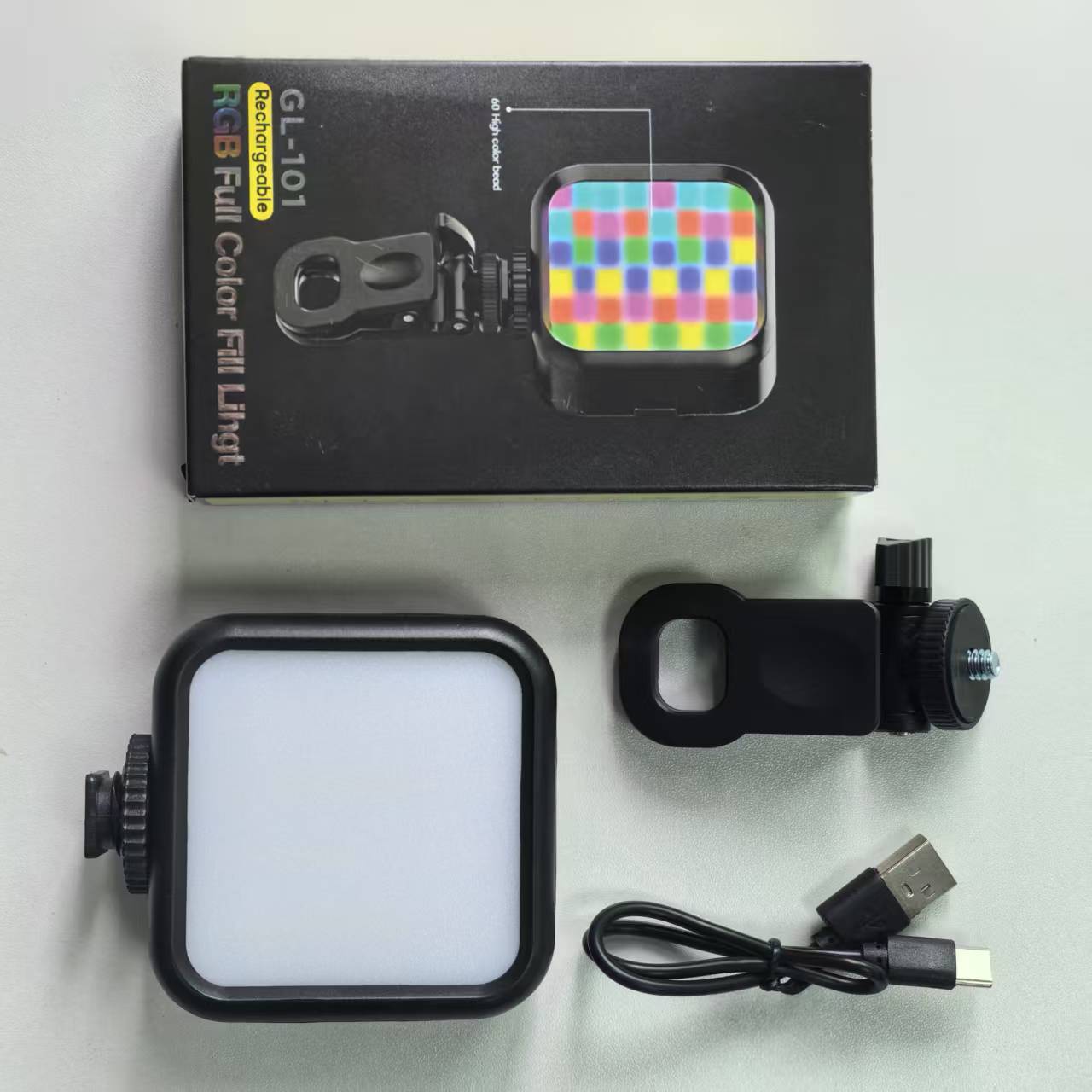 AY83 teléfono móvil en vivo foto reflector de bolsillo de fotografía réflex mini RGB luz de color completo