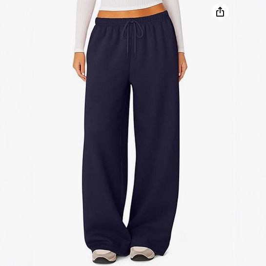 Women's Sports Pants Winter Warm Wide Leg Sweatpants Loose Casual Pants with Pockets Women's Sports Pants Winter Warm Wide Leg Sweatpants Loose Casual Pants with Pockets
