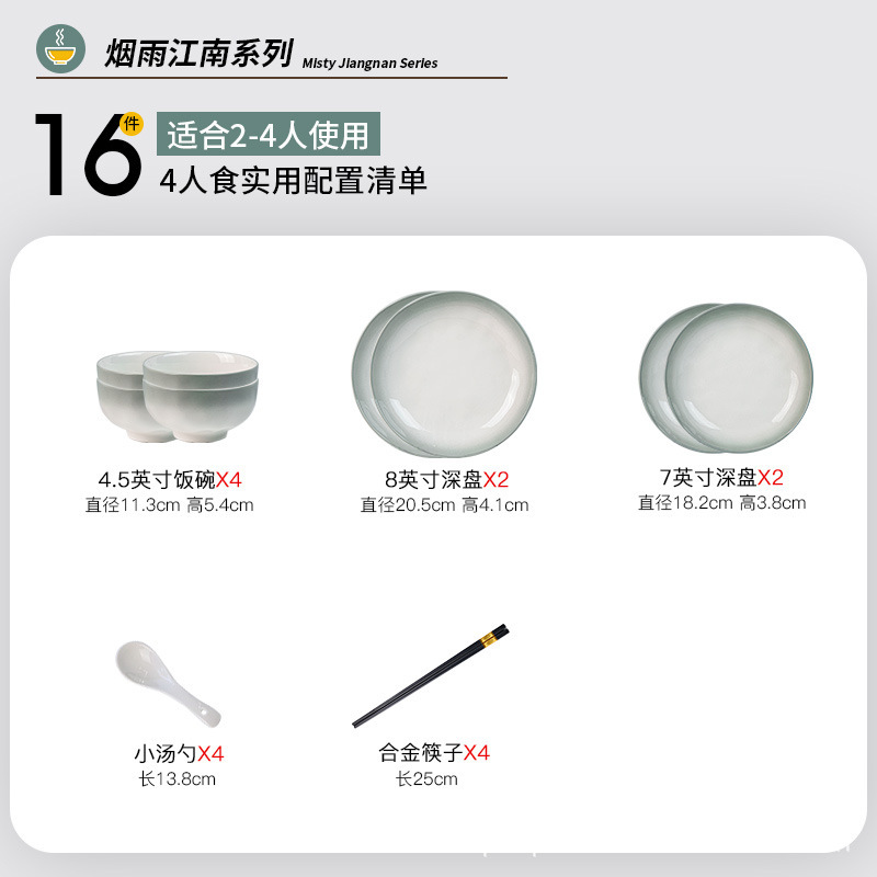 食器セット家庭用 2025 新しい食器ボウル箸プレート景徳鎮セラミックボウル新築祝い結婚式のボウルと食器|undefined