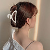 White hairgrip, crab pin, hair accessory, simple and elegant design, internet celebrity