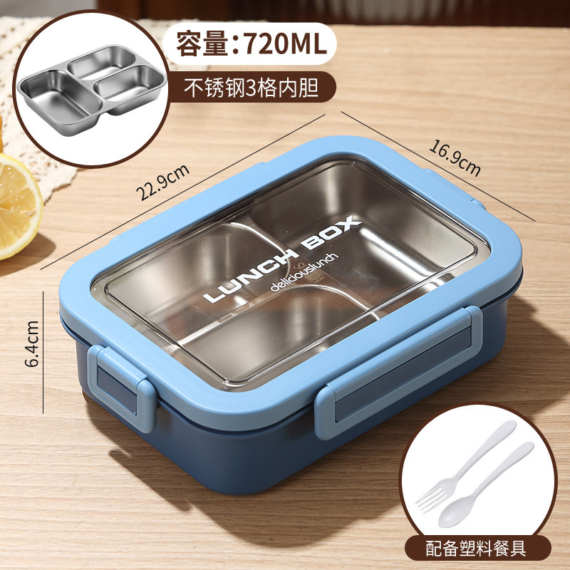 電子レンジの弁当箱の格のサラリーマンの弁当箱の軽い学生はご飯を持って304ステンレスの保温の弁当箱を分けます。|undefined