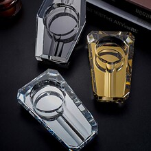 欧美高级感大气上档次雪茄创意水晶玻璃烟灰缸家用客厅办公室烟缸