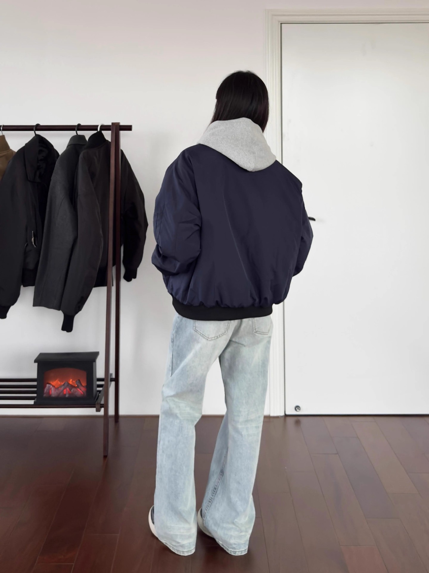 Corea otoño e invierno americano vibe retro solapa chaqueta de vuelo bomber chaqueta corta para hombre