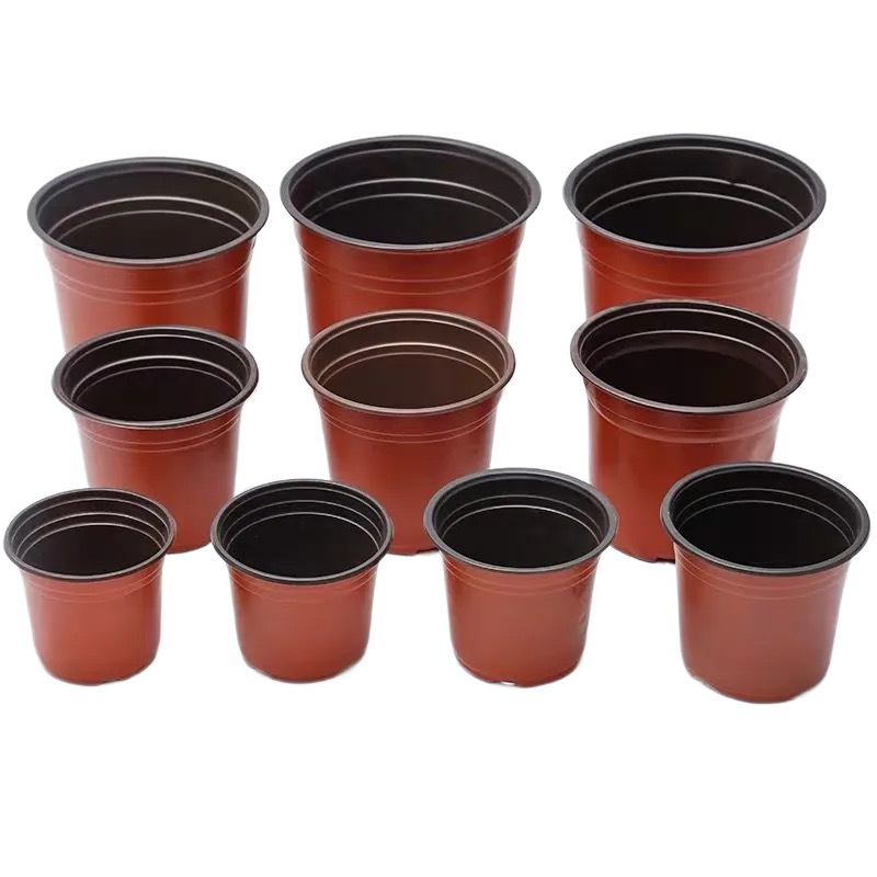 Disposable two-color plastic simple flowerpot