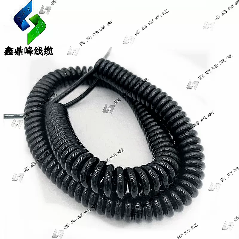 厂家批发2芯弹簧线螺旋电缆2芯1.5平方ROSH环保线径8.0mm定制长度