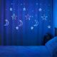Curtain lights LED stars and moon Solar Star lights courtyard decoration Christmas holiday lights cross-border outdoor camping lights