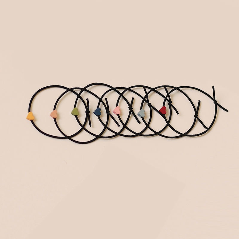 Cuerdas de cabello de amor de color, brazalete de cabello de mujer, banda de goma simple y versátil, inserciones de alto valor para el cabello