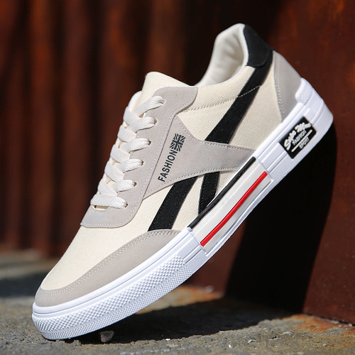 Spring and Autumn New Men's Breathable Canvas Shoes Korean Style Trendy Skate Shoes Casual Shoes Student Men's Shoes