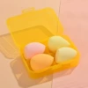 Yellow cosmetic sponge, 4 pieces