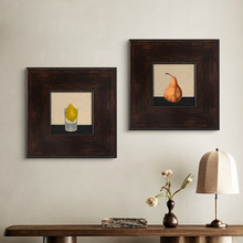 法式中古实木相框布艺吊灯复古挂画小众艺术壁画客厅卧室装饰批发