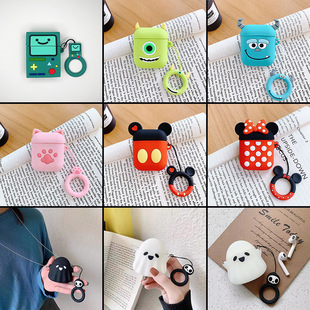 For airpods Pro2 Generation Wireless Bluetooth Headset Protective Case Silicone Cartoon Apple Pro3 Cute Case