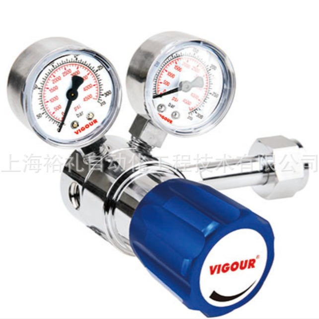 VIGOUR 双表一级减压器 钢瓶减压阀调压阀25MPA 1MPA