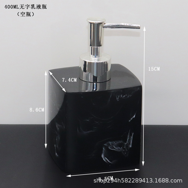 Hotel champú mano desinfectante botella resina creativa loción botella Champú gel de ducha sub-botella dispensador de jabón