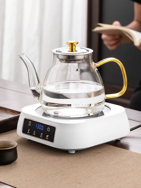 Electric ceramic stove glass kettle, tea brewing pot, household tea-water separation kung fu teapot, large capacity, high temperature resistant