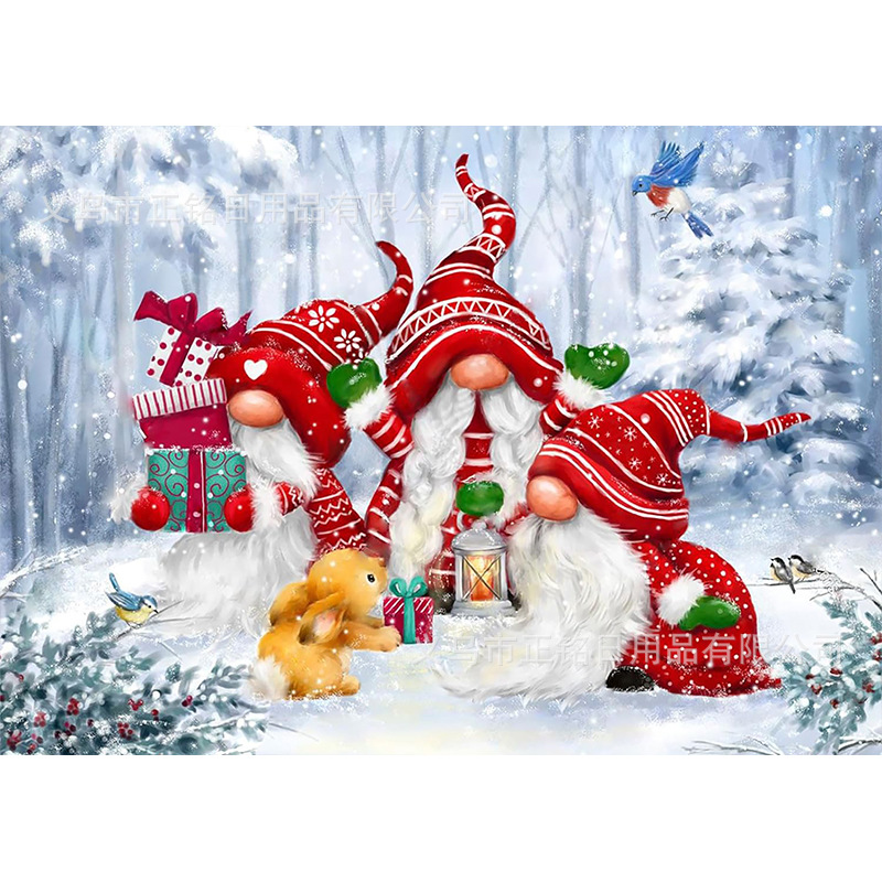Nueva Navidad Diamante Pintura 5d Santa Claus Elk Muñeco de nieve Decoración Pintura colgante DIY Diamante completo Ventas directas de fábrica