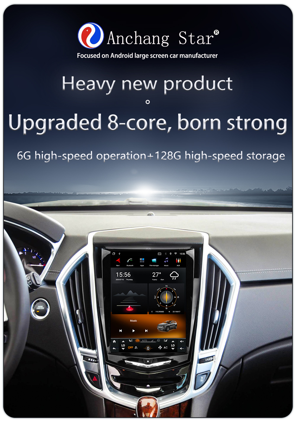 Suitable for Cadillac Ats Atsl Cts Xts Srx Modified Central Control Large Screen Wireless Carplay Navigation