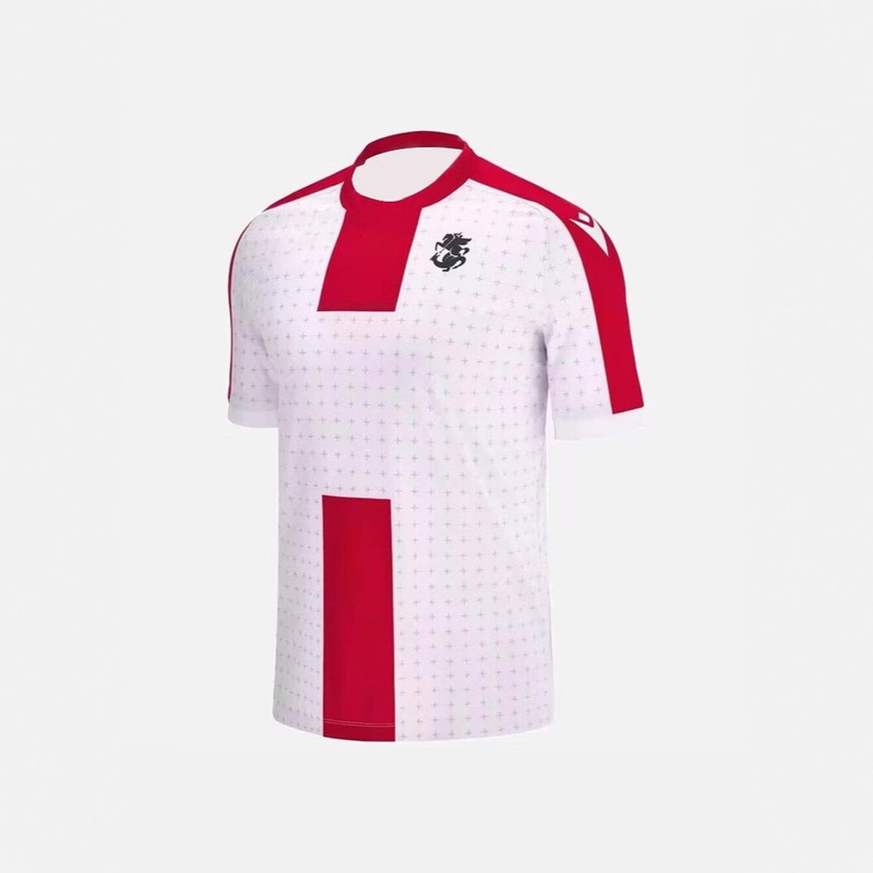 2025 Football Georgia European Cup Home and Away Breathable Quick-Drying Short-Sleeved Football Basketball Training Short-Sleeved T-Shirt