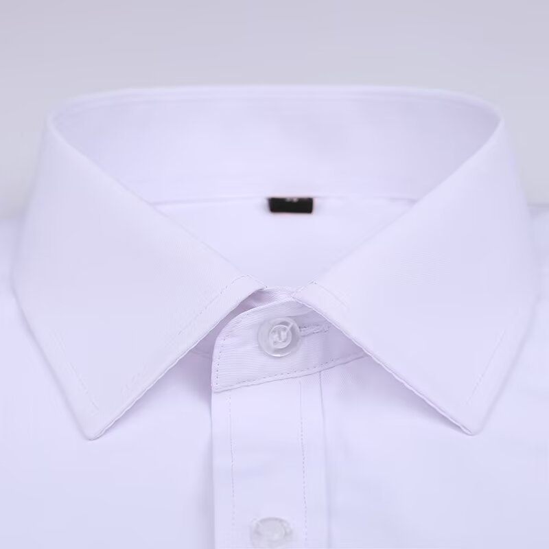 时尚条纹长袖衬衫男商务休闲职业工装衬衣工作服打底衫略修身上衣|undefined